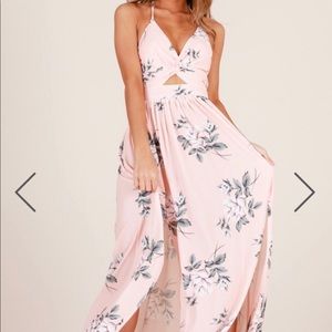 Show Po Pink Floral Maxi Dress